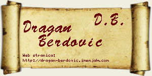 Dragan Berdović vizit kartica